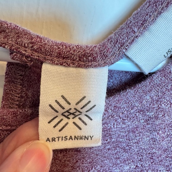 Artisan NY Women's Long‎ Sleeve Top with Back Cutout Detail Purple Large - Picture 3 of 6